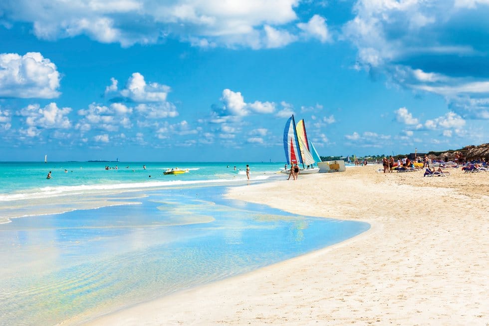 the most beautiful beaches in the world: Varadero Beach, Cuba.