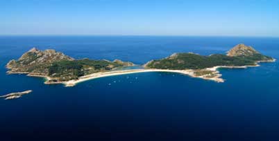 Praia de Rodas nas Ilhas Cíes