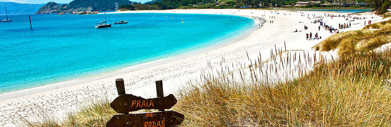 Praia de Rodas. Ilhas Cíes (Pontevedra), talvez a praia mais bonita do mundo.