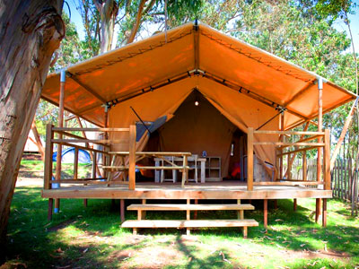 Camping glamping en la Isla de Ons