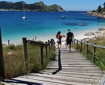 Percursos pedestres para tomar banho nas Ilhas Cíes
