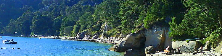 Playa a Borna en Moaña, Galicia